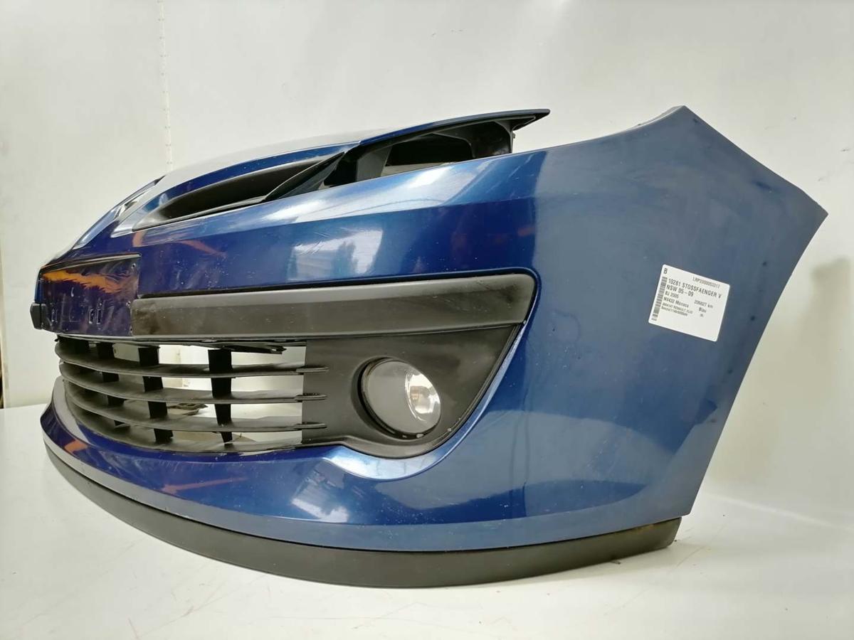 Renault Clio 3 original Stoßstange Stoßfänger vorn NV432 Monaco Blau BJ05